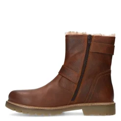Manfield Cognac leren boots^Heren Boots