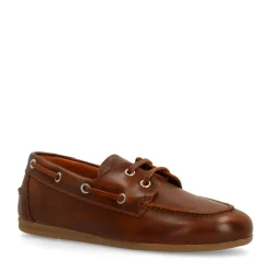 Manfield Cognac leren bootschoenen^DAMES Loafers