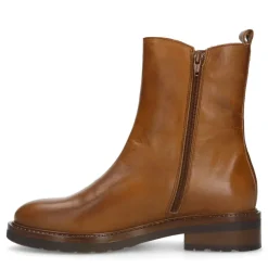 Manfield Cognac leren chelsea boots^DAMES Enkellaarsjes