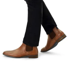 Van Lier Cognac leren chelsea boots^Heren Boots