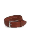 Manfield Cognac leren croco riem^ Riemen