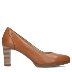No Stress Cognac leren gesloten pumps^DAMES Pumps