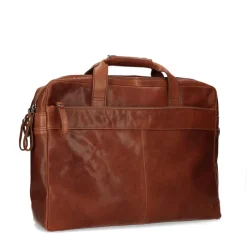 Manfield Cognac leren laptoptas 17,5 inch^ Laptoptassen