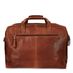 Manfield Cognac leren laptoptas 17,5 inch^ Laptoptassen