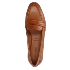 No Stress Cognac leren loafers^DAMES Loafers