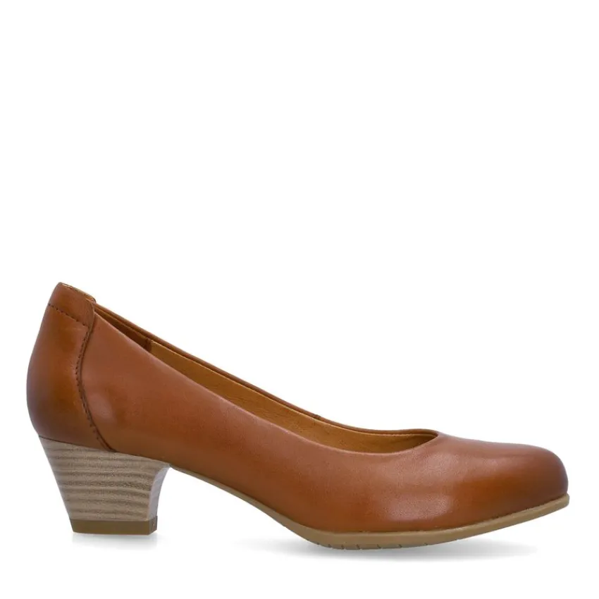 No Stress Cognac leren pumps^DAMES Pumps
