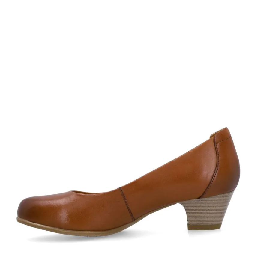 No Stress Cognac leren pumps^DAMES Pumps