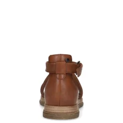 No Stress Cognac leren sandalen^DAMES Sandalen