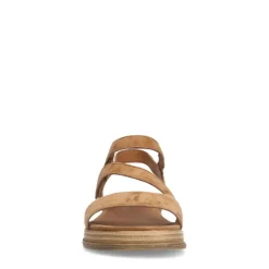 No Stress Cognac leren sandalen^DAMES Sandalen
