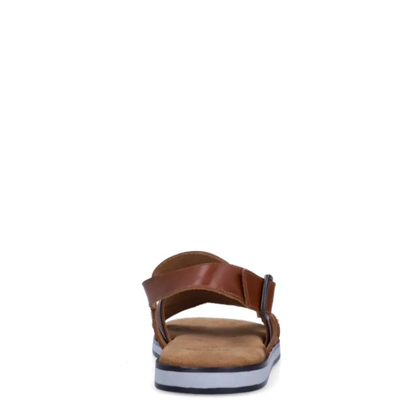 No Stress Cognac leren sandalen^Heren Slippers & Sandalen