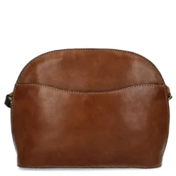 Manfield Cognac leren schoudertas^ Schoudertassen