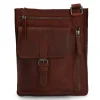 No Stress Cognac leren schoudertas^Heren Heren Tassen|Schoudertassen