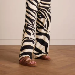 Manfield Cognac leren slippers^DAMES Slippers