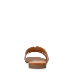 Manfield Cognac leren slippers^DAMES Slippers