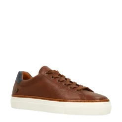 No Stress Cognac leren sneakers^Heren Sneakers