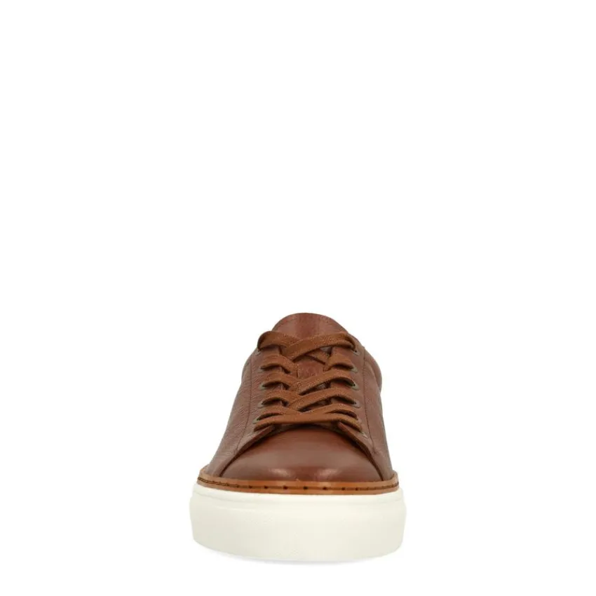 No Stress Cognac leren sneakers^Heren Sneakers
