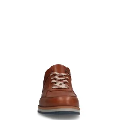 Manfield Cognac leren sneakers^Heren Sneakers