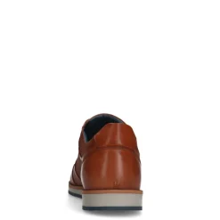 Manfield Cognac leren sneakers^Heren Sneakers