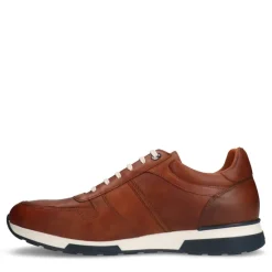 Van Lier Cognac leren sneakers^Heren Sneakers