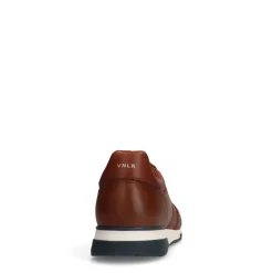 Van Lier Cognac leren sneakers^Heren Sneakers