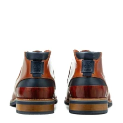 Van Lier Cognac leren veterboots^Heren Veterschoenen