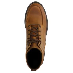 Manfield Cognac leren veterboots^Heren Boots