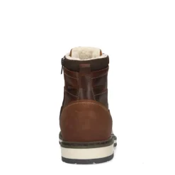 Manfield Cognac leren veterboots^Heren Boots
