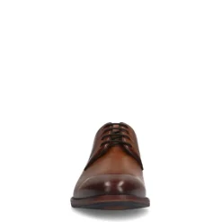 Manfield Cognac leren veterschoenen^Heren Veterschoenen