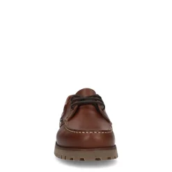 Manfield Cognac leren veterschoenen^Heren Veterschoenen