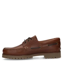Manfield Cognac leren veterschoenen^Heren Veterschoenen