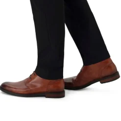 Van Lier Cognac leren veterschoenen^Heren Veterschoenen