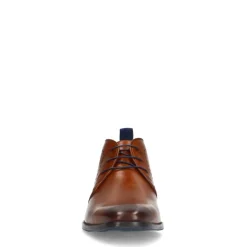 Van Lier Cognac leren veterschoenen^Heren Veterschoenen