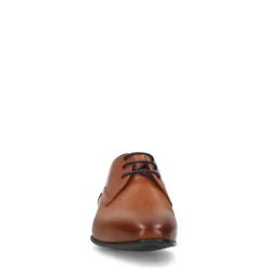 Van Lier Cognac leren veterschoenen^Heren Veterschoenen