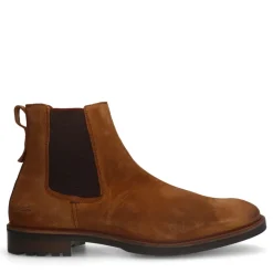 Van Lier Cognac suède chelsea boots^Heren Boots