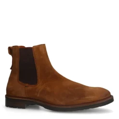 Van Lier Cognac suède chelsea boots^Heren Boots