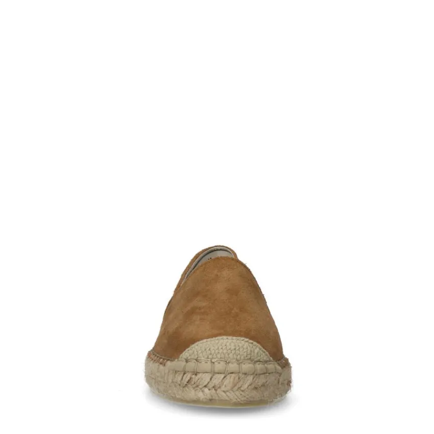 Manfield Cognac suède espadrilles^DAMES Espadrilles