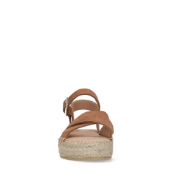 Manfield Cognac suède sandalen^DAMES Espadrilles|Sandalen
