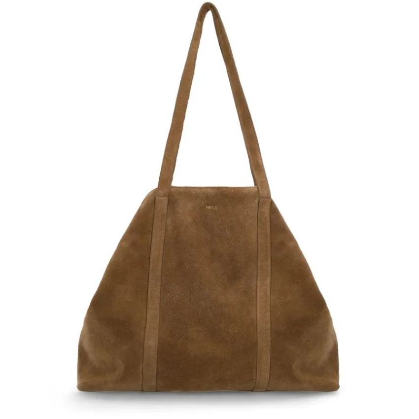 Manfield Cognac suède shopper^ Shoppers