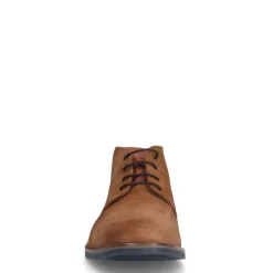 Van Lier Cognac suède veterboots^Heren Boots