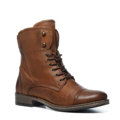 Manfield Cognac veterlaarsjes^DAMES Enkellaarsjes