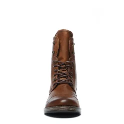 Manfield Cognac veterlaarsjes^DAMES Enkellaarsjes