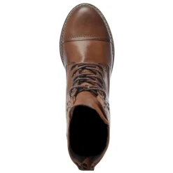 Manfield Cognac veterlaarsjes^DAMES Enkellaarsjes