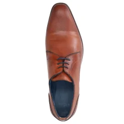 Manfield Cognac veterschoenen^Heren Veterschoenen