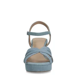 Manfield Denim sandalen met hak^DAMES Sandalen