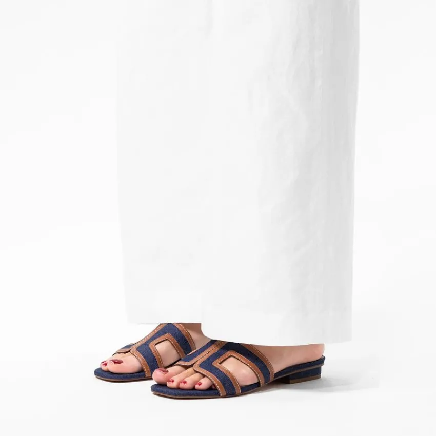 Manfield Denim slippers^DAMES Slippers