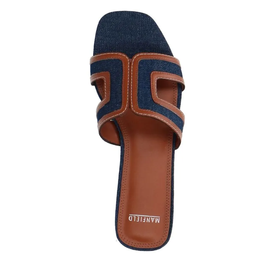 Manfield Denim slippers^DAMES Slippers