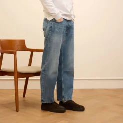 Manfield Donker bruine suède sneakers^Heren Sneakers