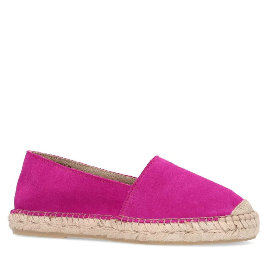 Manfield Donker roze suède espadrilles^DAMES Espadrilles