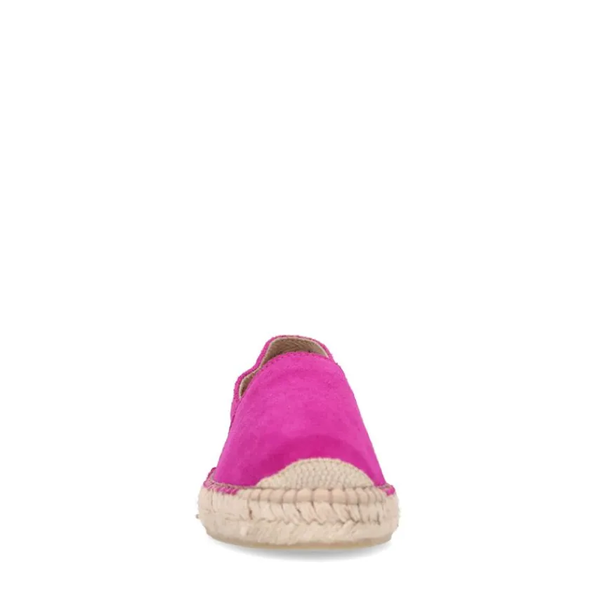 Manfield Donker roze suède espadrilles^DAMES Espadrilles