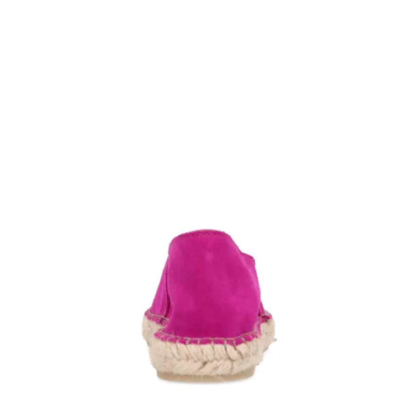 Manfield Donker roze suède espadrilles^DAMES Espadrilles